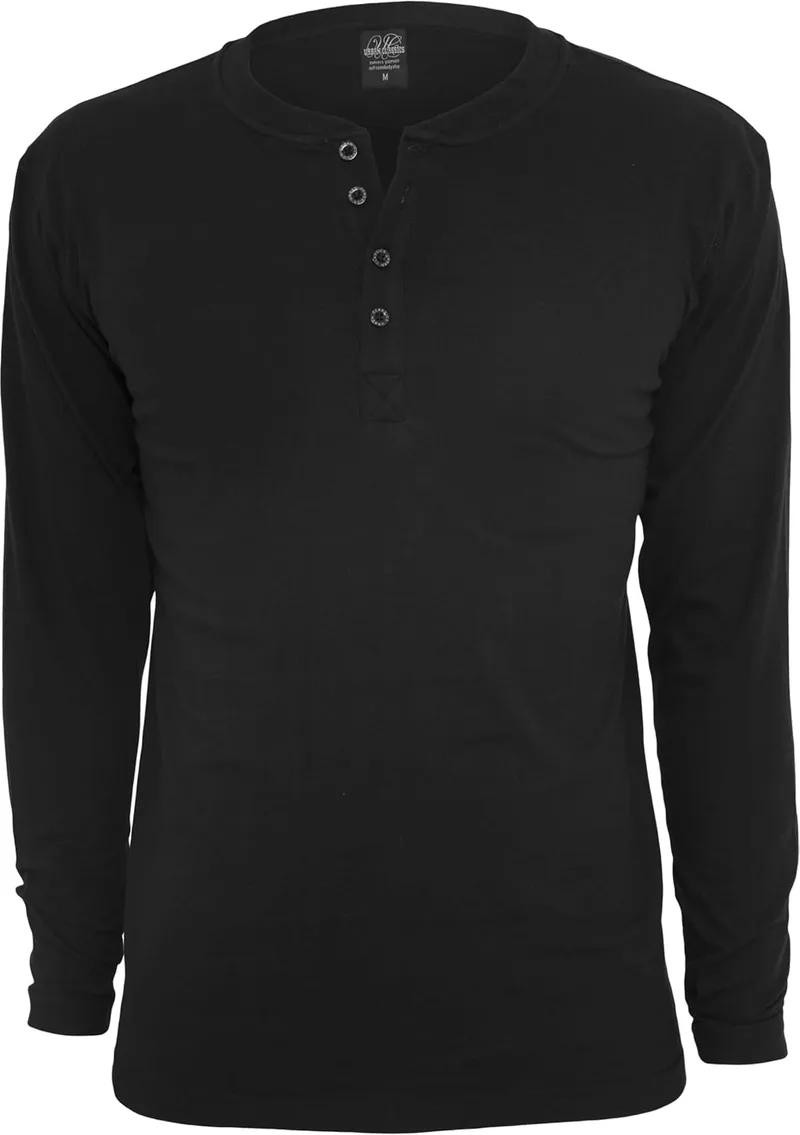 Urban Classics ▫️ Basic Long Sleeve T-Shirt de manga comprida para homem Preto Regular Fit
