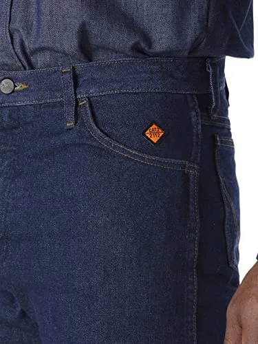 Wrangler ▫️ FR - Calças de ganga resistentes ao fogo com corte original - Calças de ganga FR resistentes ao fogo com corte original para homem 5