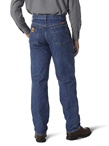 Wrangler ▫️ Calças de ganga FR Flame Resistant Relaxed Fit - Calças de ganga FR de corte descontraído resistentes ao fogo para homem 3