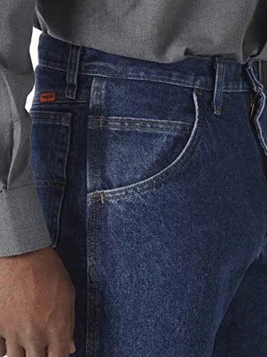 Wrangler ▫️ Calças de ganga FR Flame Resistant Relaxed Fit - Calças de ganga FR de corte descontraído resistentes ao fogo para homem 4