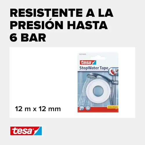 tesa ▫️ Fita de teflon (12 m x 12 mm), cor branca 3