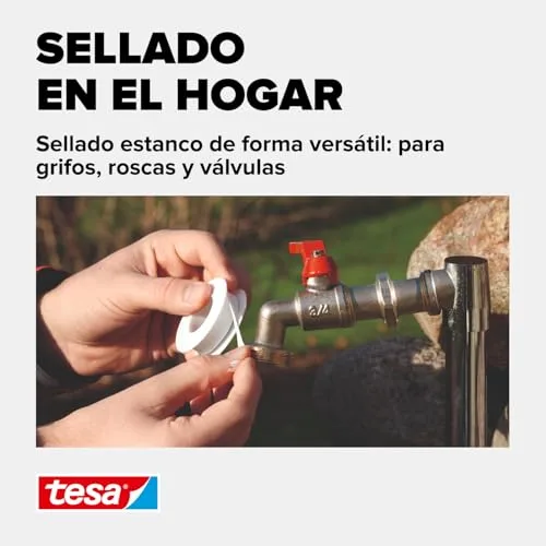 tesa ▫️ Fita de teflon (12 m x 12 mm), cor branca 6