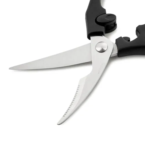 Arcos ▫️ Tesouras de cozinha em forma de arco para frango - Lâmina em aço inoxidável de 240 mm - Cabo ergonómico em polipropileno e elastómero - Série Ecopro 3