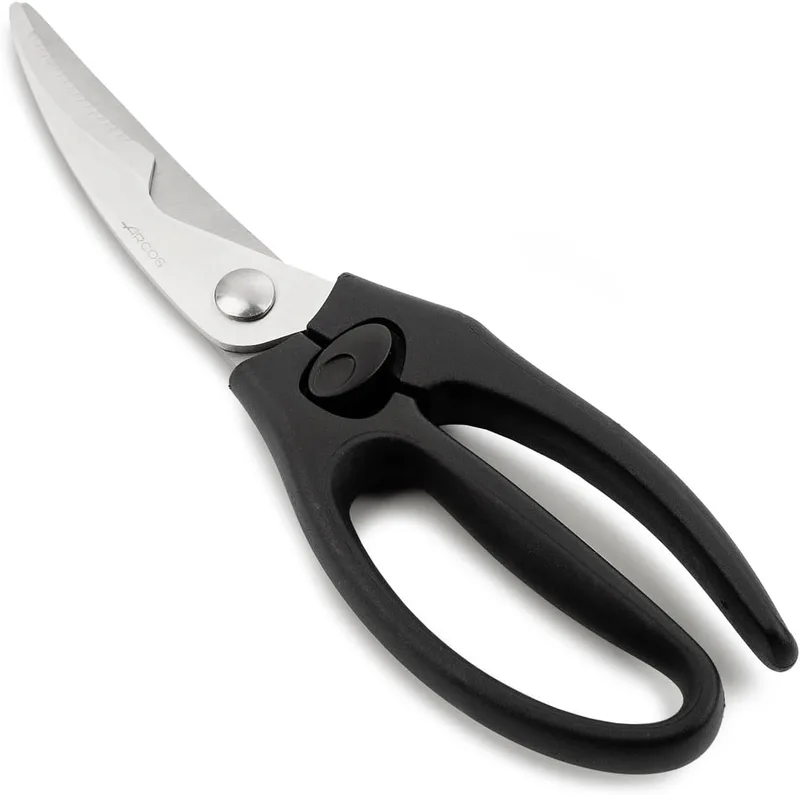 Arcos ▫️ Tesouras de cozinha em forma de arco para frango - Lâmina em aço inoxidável de 240 mm - Cabo ergonómico em polipropileno e elastómero - Série Ecopro