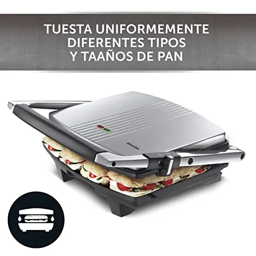 Breville ▫️ Prensa para sanduíches/paninis e torradeira | 4 fatias | Aço inoxidável [VST026X] 4