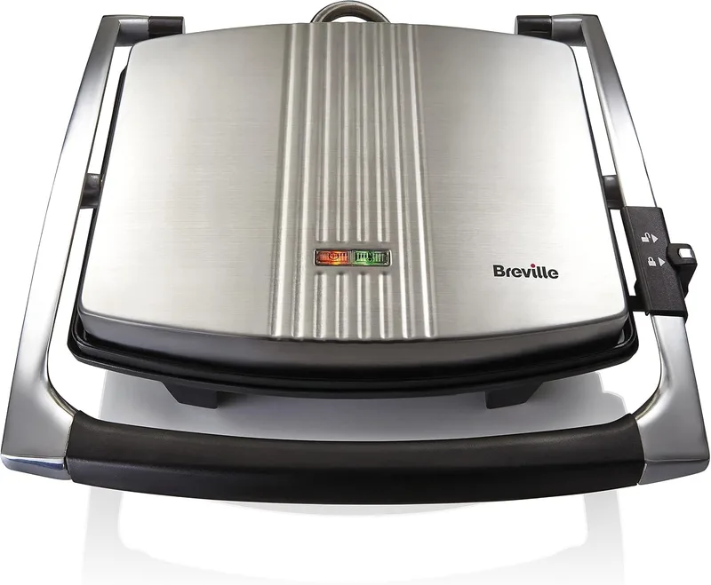 Breville ▫️ Prensa para sanduíches/paninis e torradeira | 4 fatias | Aço inoxidável [VST026X]