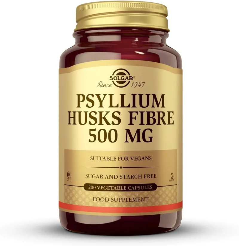 Solgar ▫️ Fibra de casca de psílio 500 mg: Ajuda à digestão: 200 cápsulas vegetais