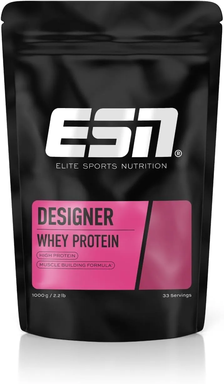 ESN ▫️ Designer Whey Protein Powder, Morango, 1 kg