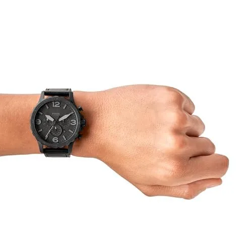Fossil ▫️ Cintos de pele com fivela castanha para homem 5