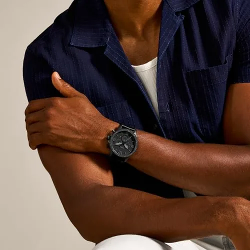 Fossil ▫️ Cintos de pele com fivela castanha para homem 6