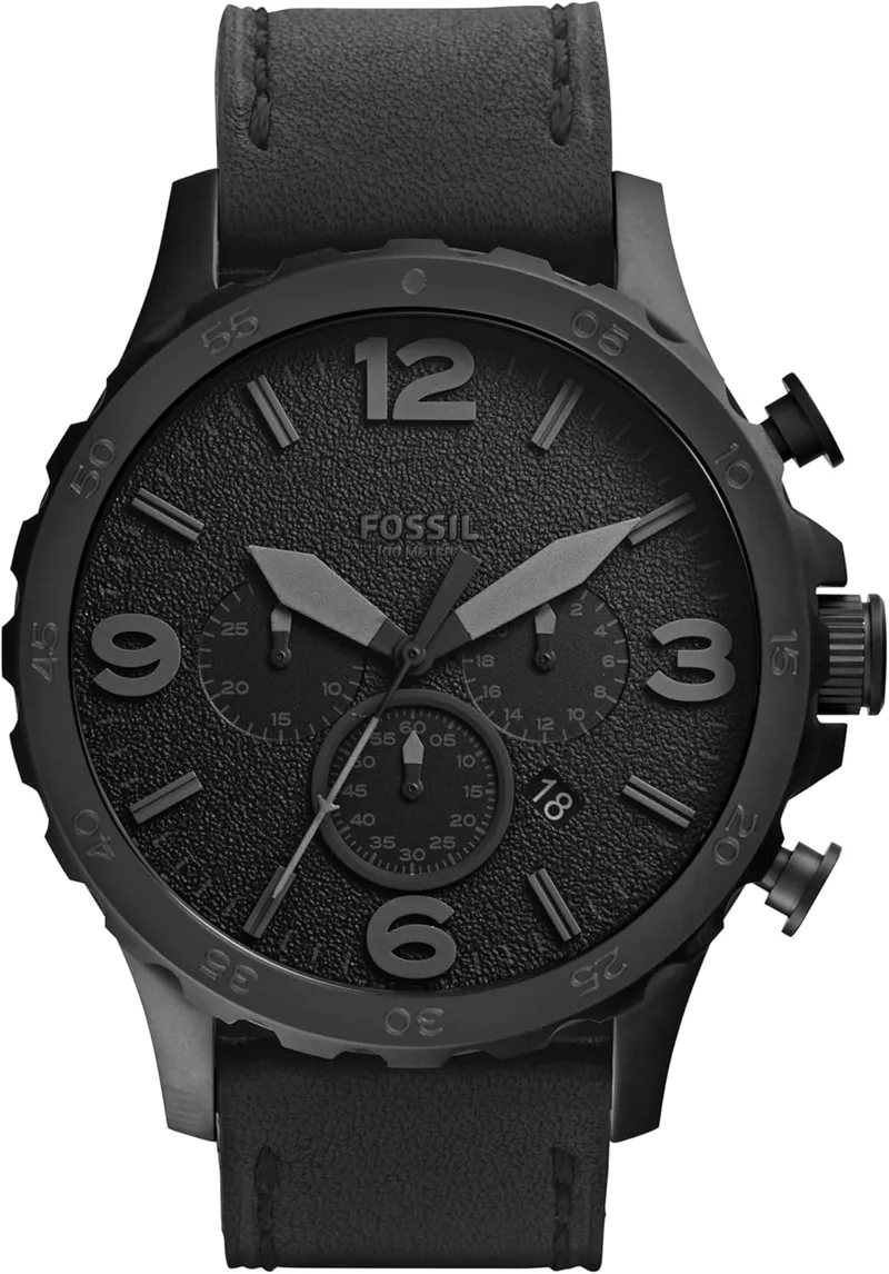 Fossil ▫️ Cintos de pele com fivela castanha para homem