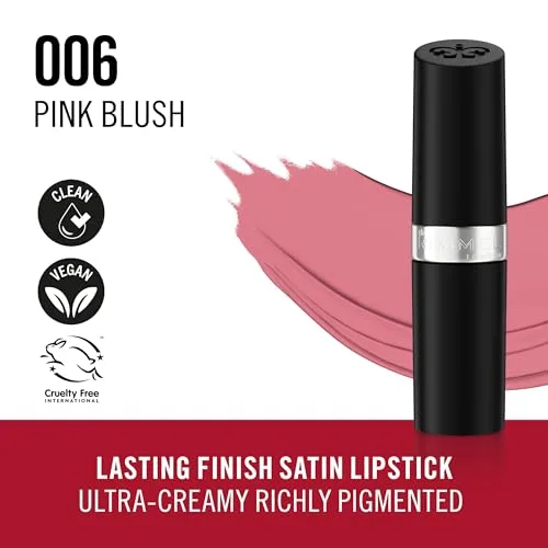 Rimmel London ▫️ Lasting Finish Batom em Barra, Tom 006 Pink Blush, 1 unidade 6