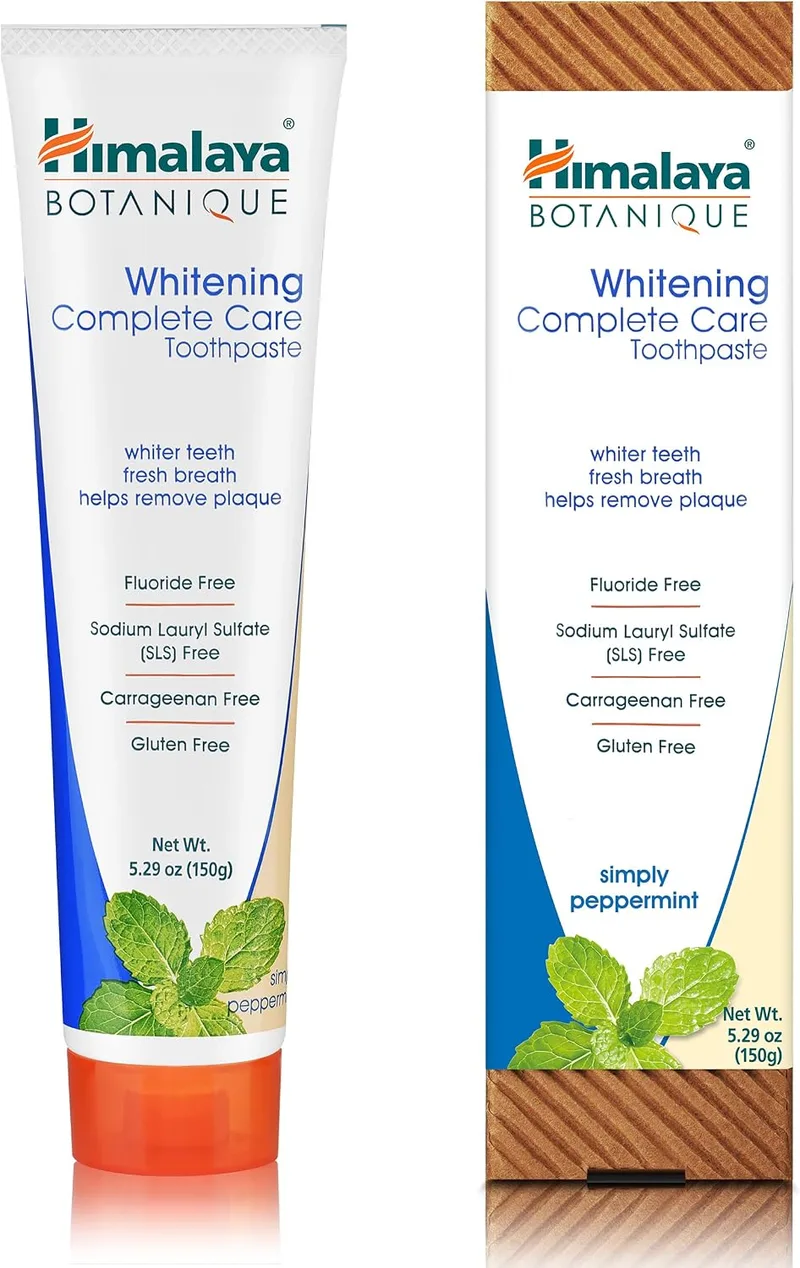 Himalaya ▫️ Botanique Whitening simply Peppermint | Previne a proliferação de germes e melhora a saúde oral e dentária | Fortalece os dentes | Totalmente natural, sem flúor nem SLS | 100% adequado para vegetarianos e veganos – 150 g
