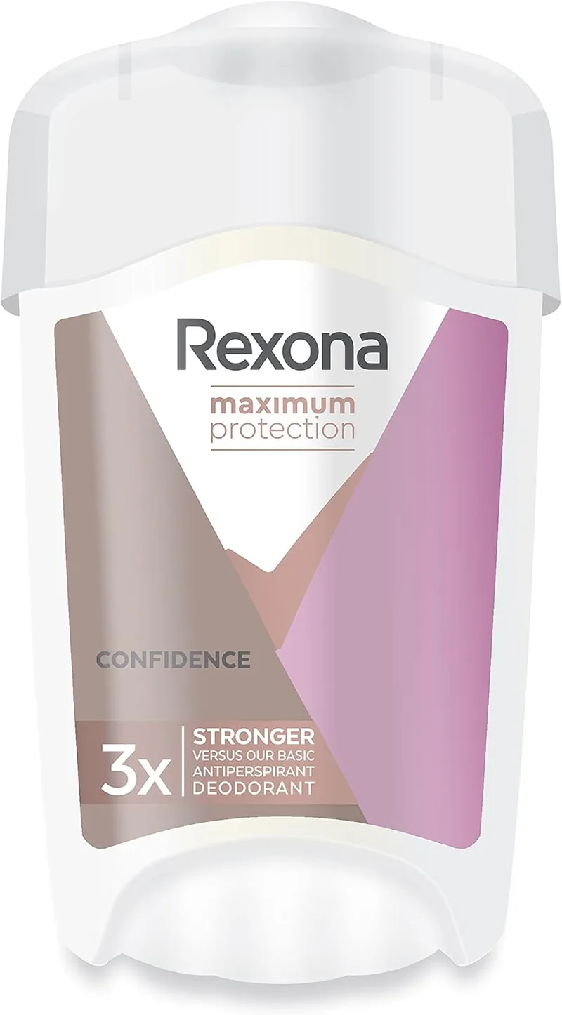 Rexona ▫️ Maximum Protection Desodorizante Antitranspirante Feminino Creme Suave Confiança Sólida 45ml