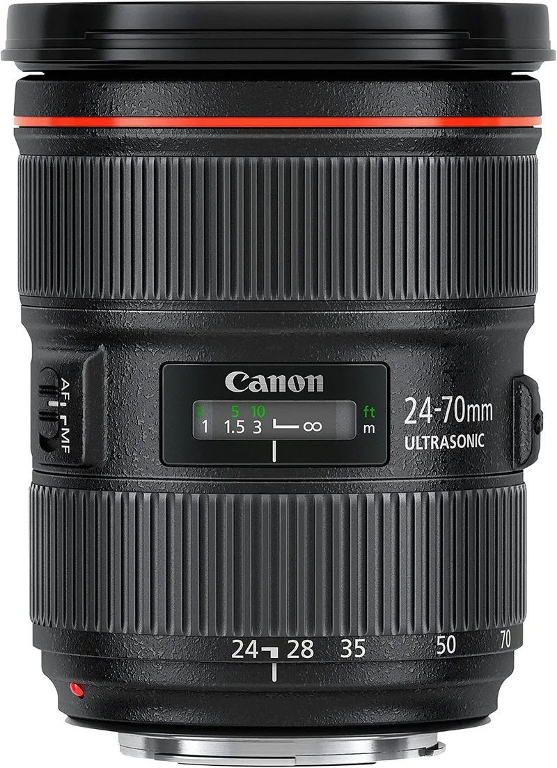 Canon ▫️ EF 24-70 mm f/2,8L II USM - Objetiva (Distância focal 24-70 mm, Abertura f/2,8-22, Zoom ótico 3X, diâmetro: 82 mm) Preto
