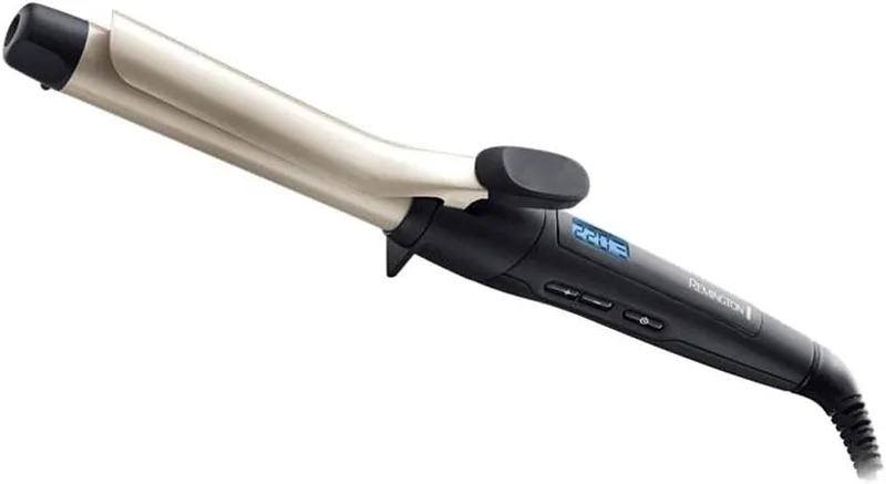 Remington ▫️ Modelador de Cabelo Pro Soft Curl, Modelador de Cabelo com Pinça de 25 mm, Caracóis Suaves e Soltos, Cerâmica Antiestática, Turmalina, Iónico, 10 Níveis de Temperatura até 220 °C, Ponta Fria, CI6325