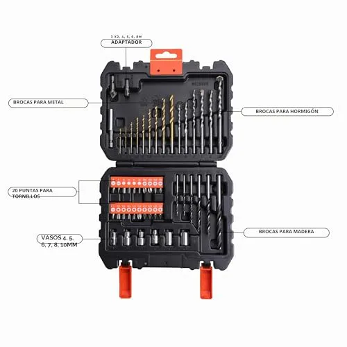 Black+Decker ▫️ Conjunto de 50 brocas e pontas de aparafusar, A7188-XJ 3