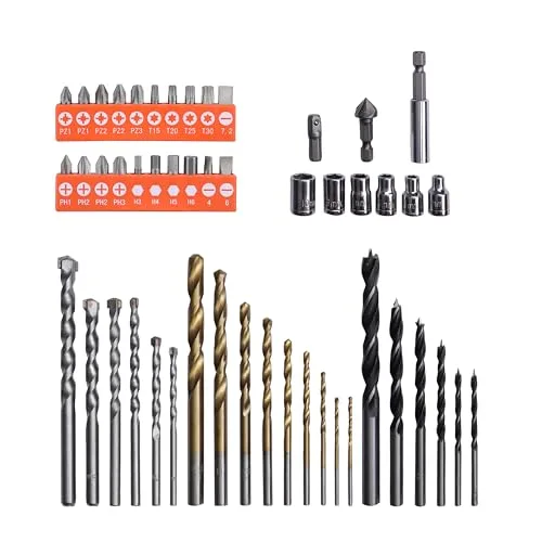Black+Decker ▫️ Conjunto de 50 brocas e pontas de aparafusar, A7188-XJ 4