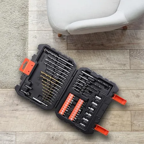 Black+Decker ▫️ Conjunto de 50 brocas e pontas de aparafusar, A7188-XJ 6