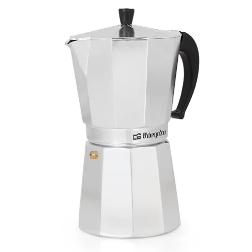 Orbegozo ▫️ KF 600, cafeteira italiana, capacidade para 6 chávenas, adequada para fogões a gás, elétricos e vitrocerâmicos, pega ergonómica, válvula de segurança, interior de fácil limpeza, cor prateada 2