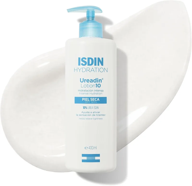 ISDIN ▫️ UreadinLotion10, Loção Hidratante para Pele Seca que Ajuda a Aliviar a Sensação de Pele Esticada, Formulada com 10% de Ureia ®, Testada Dermatologicamente - 400 ml