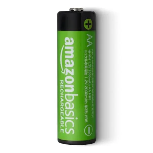 Amazon Basics ▫️ embalagem com 16 pilhas AA NiMH recarregáveis, 2000 mAh, 1,2 V, recarregáveis até 1000 vezes, pré-carregadas 4