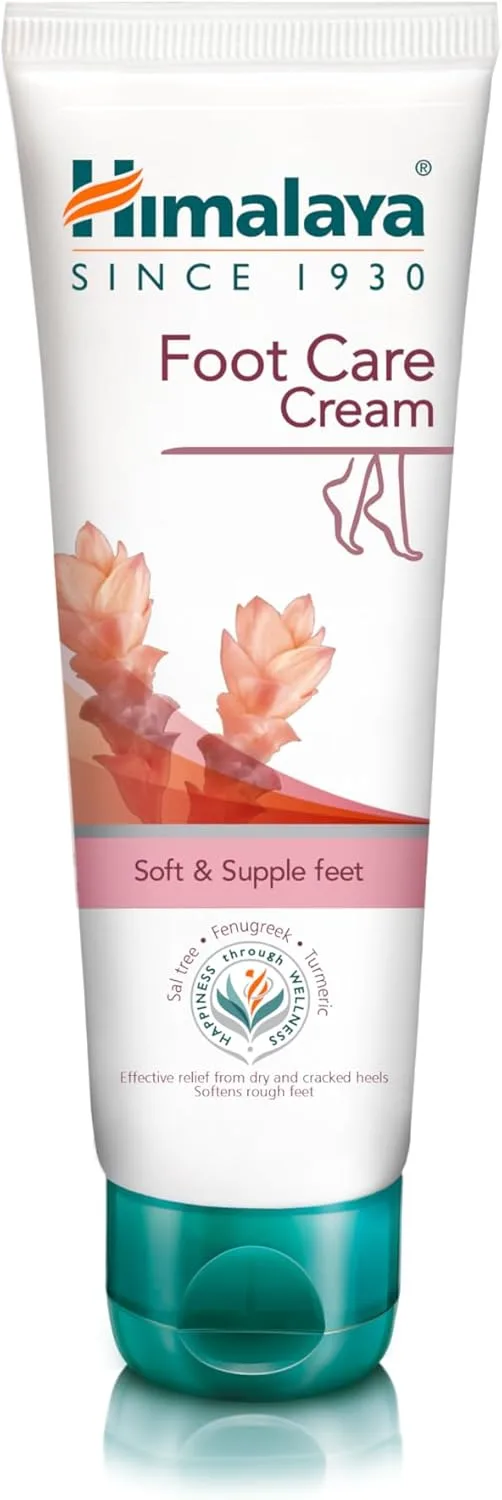 Himalaya ▫️ Herbals Foot Care Cream | para calcanhares secos e gretados | com benefícios anti-sépticos, antimicrobianos e hidratantes | feito de ingredientes naturais -75g