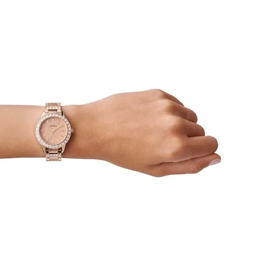 Fossil ▫️ Relógio Jesse para mulher, movimento de quartzo de três ponteiros com bracelete em aço inoxidável 2