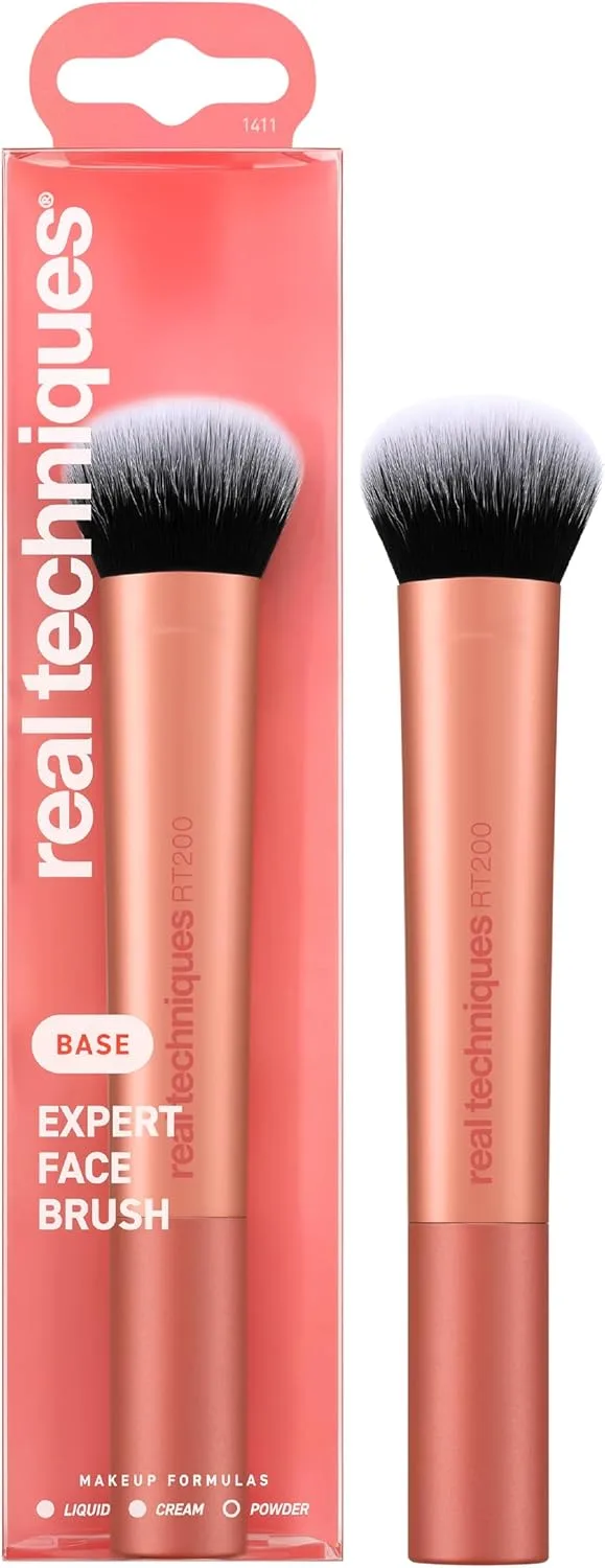 REAL TECHNIQUES ▫️ Expert Face Makeup Brush, para base líquida e em creme, blush e bronzer, 1 unid.