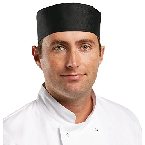 Whites Chefs Clothing ▫️ Whites Chefs Apparel a206-m – Chapéu de chef, cor preta 2