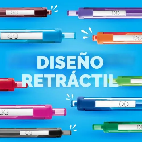 Paper Mate ▫️ Caneta retrátil InkJoy 300RT | ponta média (1,0 mm) | preta | embalagem de 12 4
