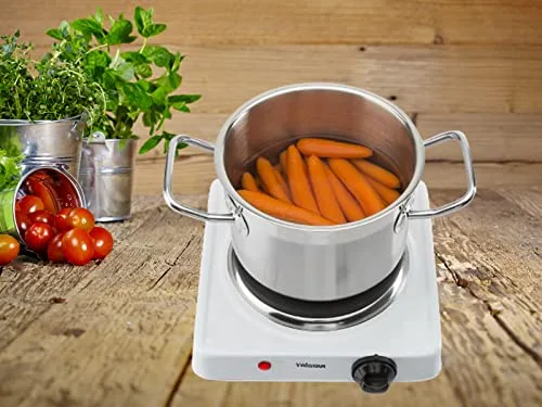 Tristar ▫️ Fogão Elétrico 1000 W, 15 cm, 5 níveis de temperatura, base antiderrapante, estrutura resistente ao calor, portátil, fácil de utilizar, ideal para cozinhas pequenas e acampamentos, KP-6185 2