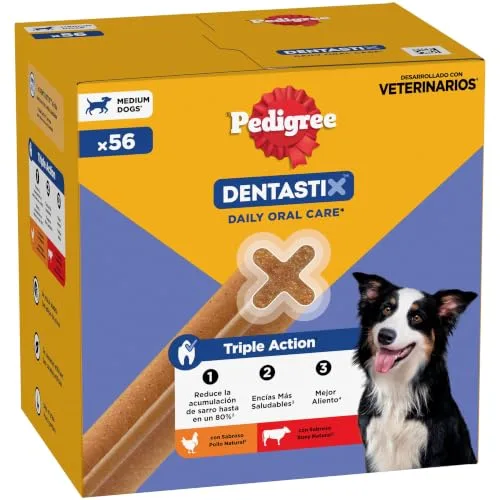 Pedigree ▫️ Dentastix - Snack dentário para a higiene oral de cães de tamanho médio (1 embalagem de 56 unidades) 2