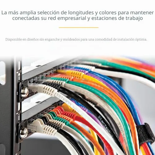 StarTech ▫️ Cabo Ethernet Cat6 RJ45 2 m, sem ganchos, preto (N6PATC2MBK) 5