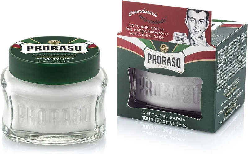 Proraso ▫️ Creme Pré-barbear, Refrescante, com Eucalipto e Mentol, 100 ml