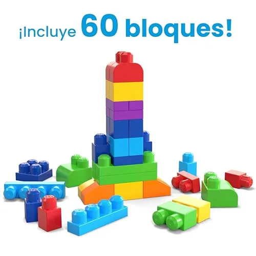 MEGA BLOKS ▫️ First Builders Saco Grande de Blocos Azuis 3