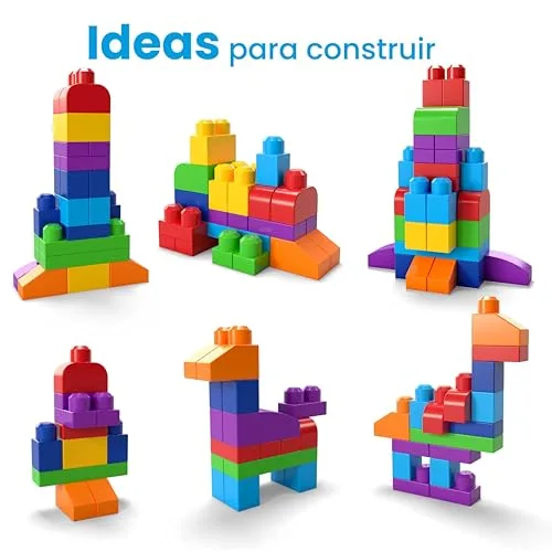 MEGA BLOKS ▫️ First Builders Saco Grande de Blocos Azuis 5