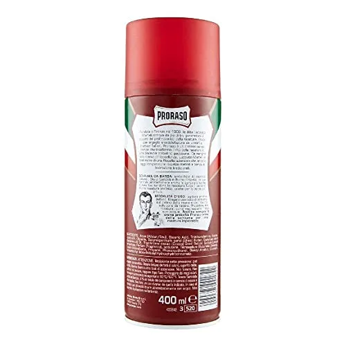 Proraso ▫️ Espuma de barbear com sândalo e manteiga de karité para barbas duras - 300 ml. 380 g 2