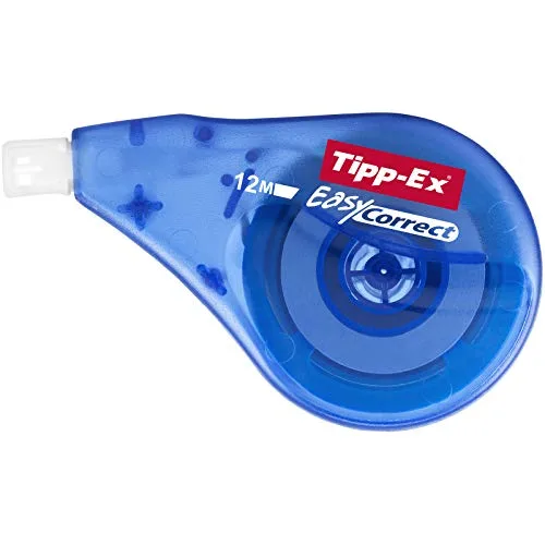 BIC ▫️ Tipp-Ex Easy Correct, fita corretora com marcação lateral para ver o que está a corrigir, 12 m x 4,2 mm, caixa de 2+1 2
