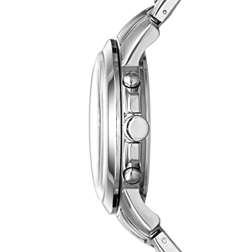 Fossil ▫️ Relógio para homem Grant, movimento de quartzo, caixa em aço inoxidável prateado de 44 mm com bracelete em pele, FS5210IE 2