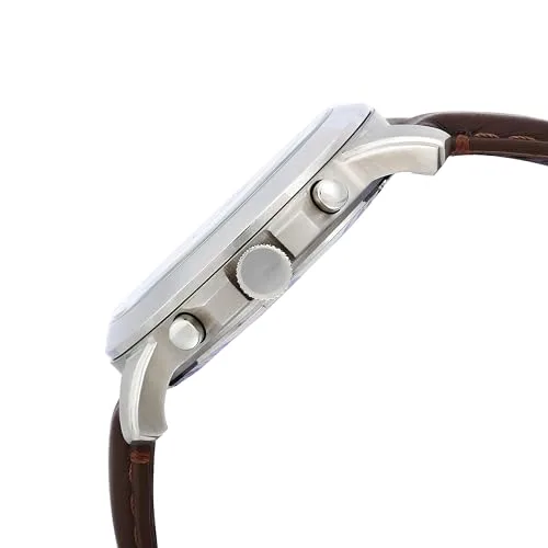 Fossil ▫️ Relógio Grant para homem, movimento cronógrafo de quartzo com bracelete em pele e aço inoxidável 5