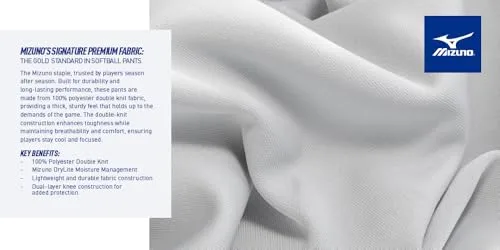Mizuno ▫️ Calças de softbol com cinto para mulheres adultas 5