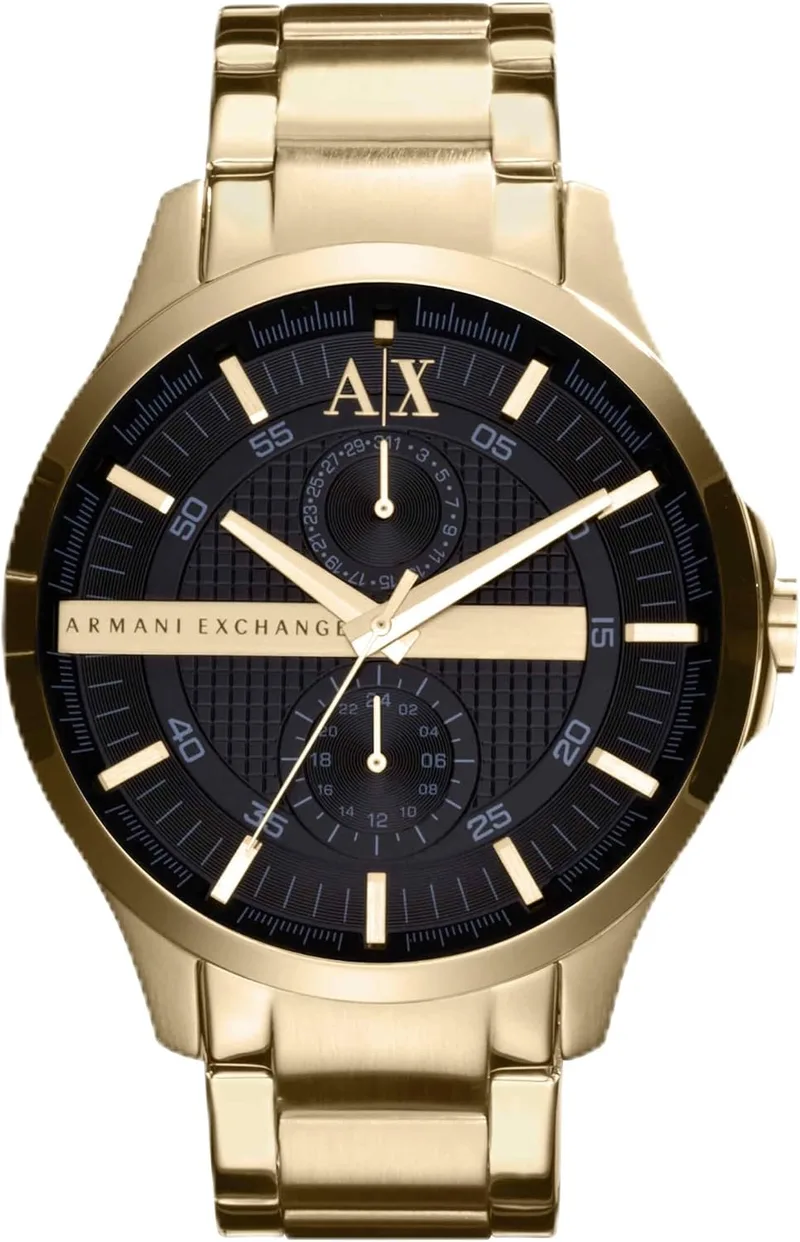 Armani Exchange ▫️ Relógios para homem, movimento de quartzo multifunções e caixa de 44 mm com bracelete em aço inoxidável