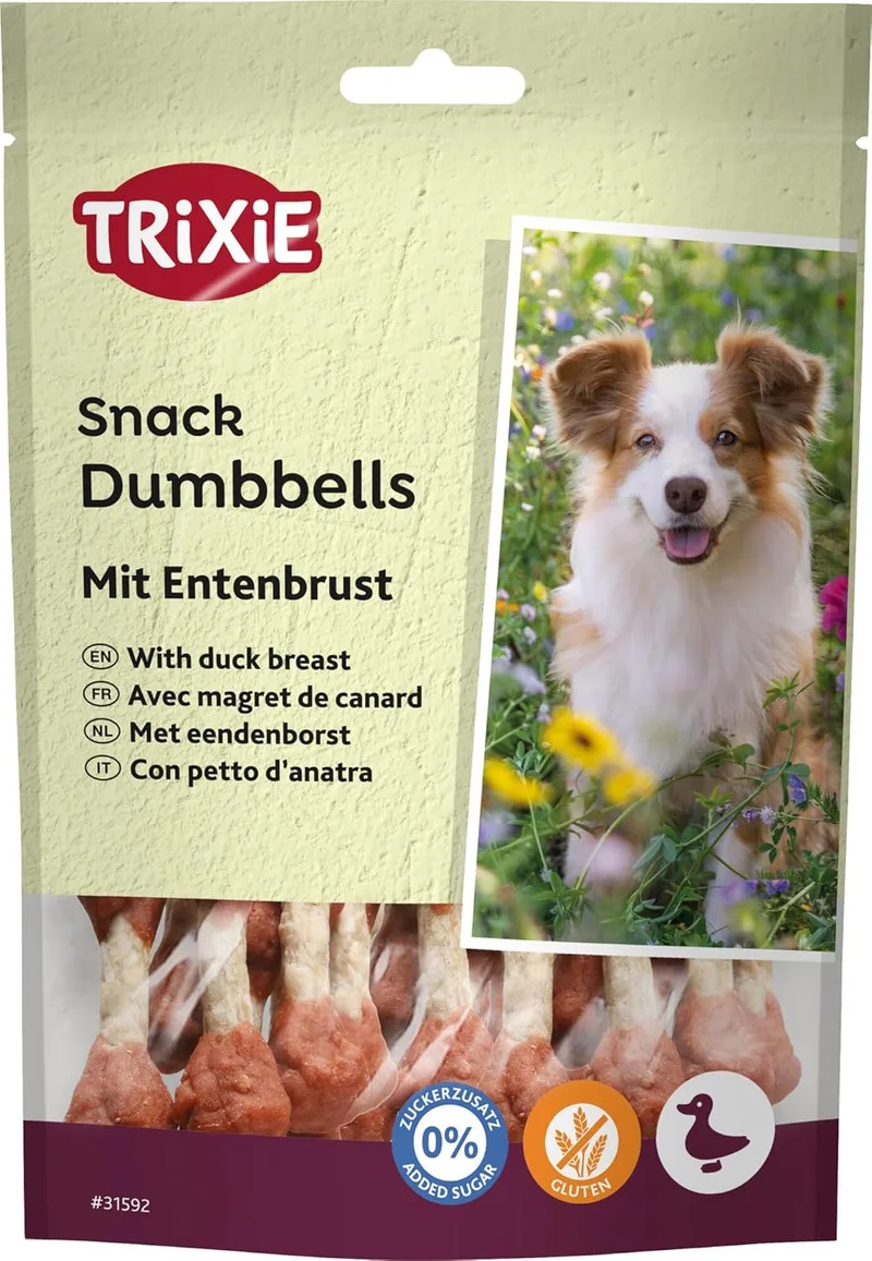 Trixie ▫️ Snack PREMIO Duck Bites, Pato, 80 g, Cão