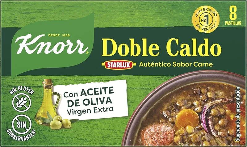 Knorr ▫️ Cubos de caldo duplo Carne 8 cubos