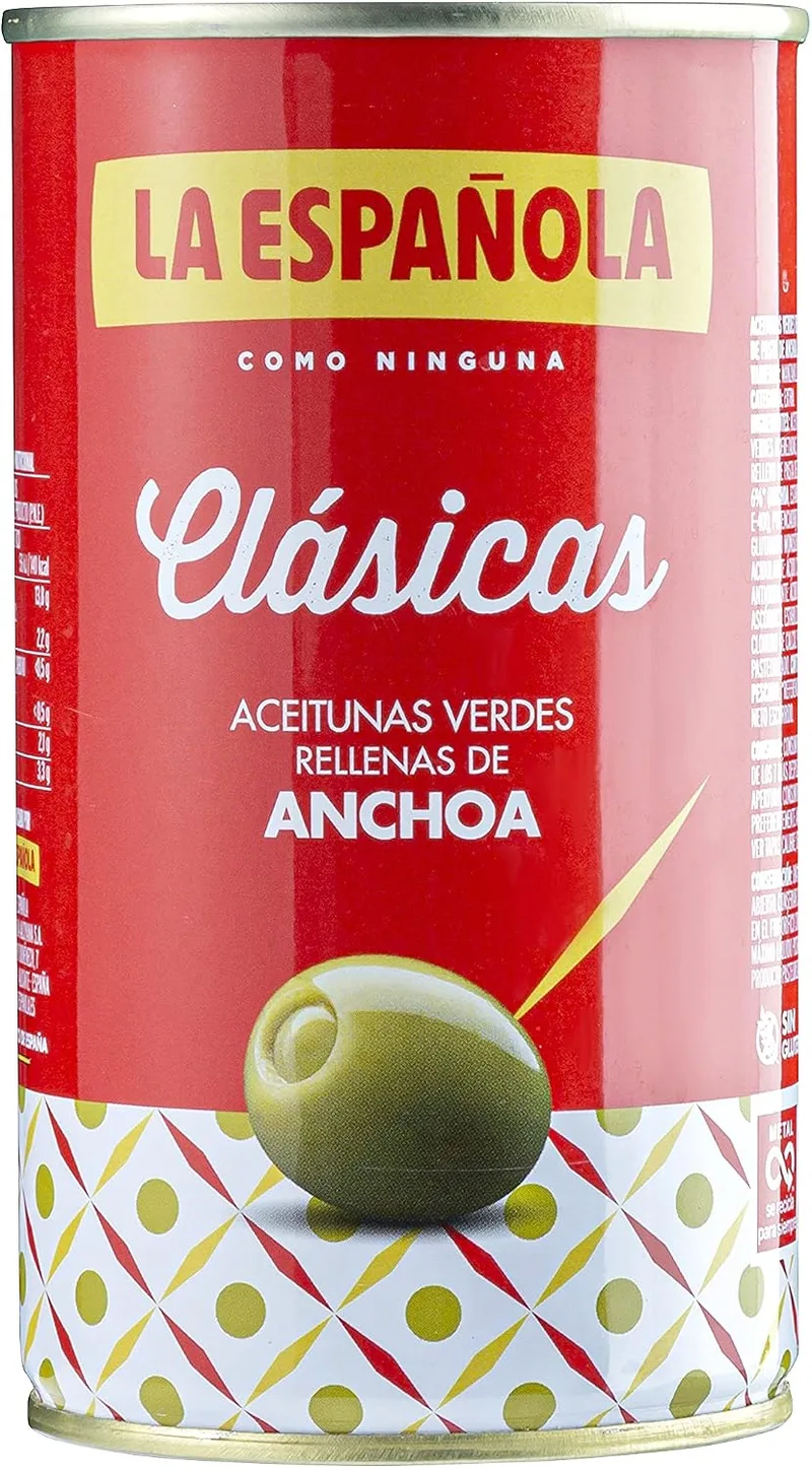 LA ESPAÑOLA ▫️ Azeitonas Recheadas com Anchovas Clássicas, 350 g