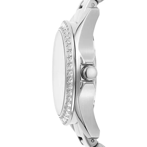 Fossil ▫️ Relógio Riley para mulher, mecanismo de cronógrafo com bracelete em aço ou pele 3