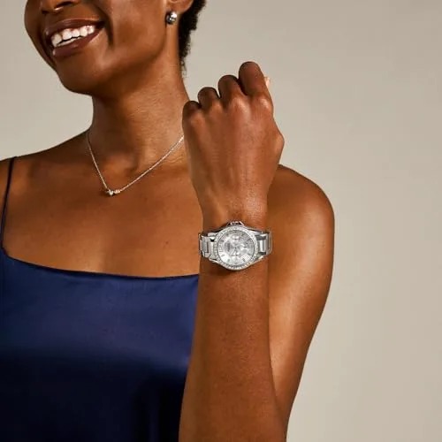 Fossil ▫️ Relógio Riley para mulher, mecanismo de cronógrafo com bracelete em aço ou pele 5