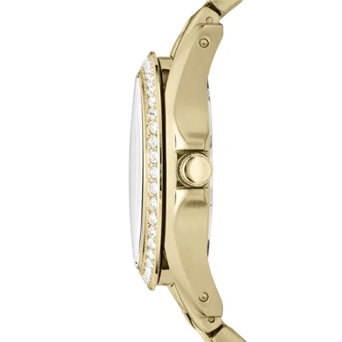 Fossil ▫️ Relógio Riley para mulher, mecanismo de cronógrafo com bracelete em aço ou pele 4