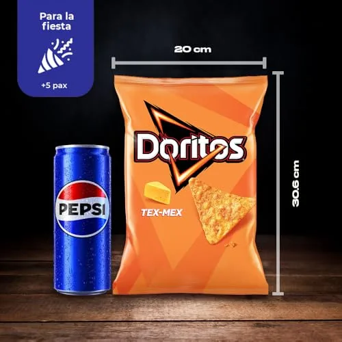 Doritos ▫️ Tex Mex, Nachos com sabor a queijo, Produto de aperitivo, embalagem individual, 140 g 3